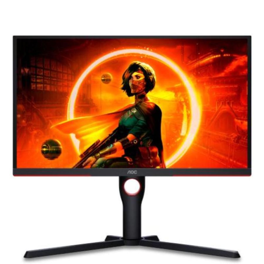 Aoc g3 25g3zm/bk gaming 24.5 led full hd w-led 16:9 300 cdm 0,5 ms 3000:1 240hz freesync premium 2 x hdmi 1 x displayport nero rosso
