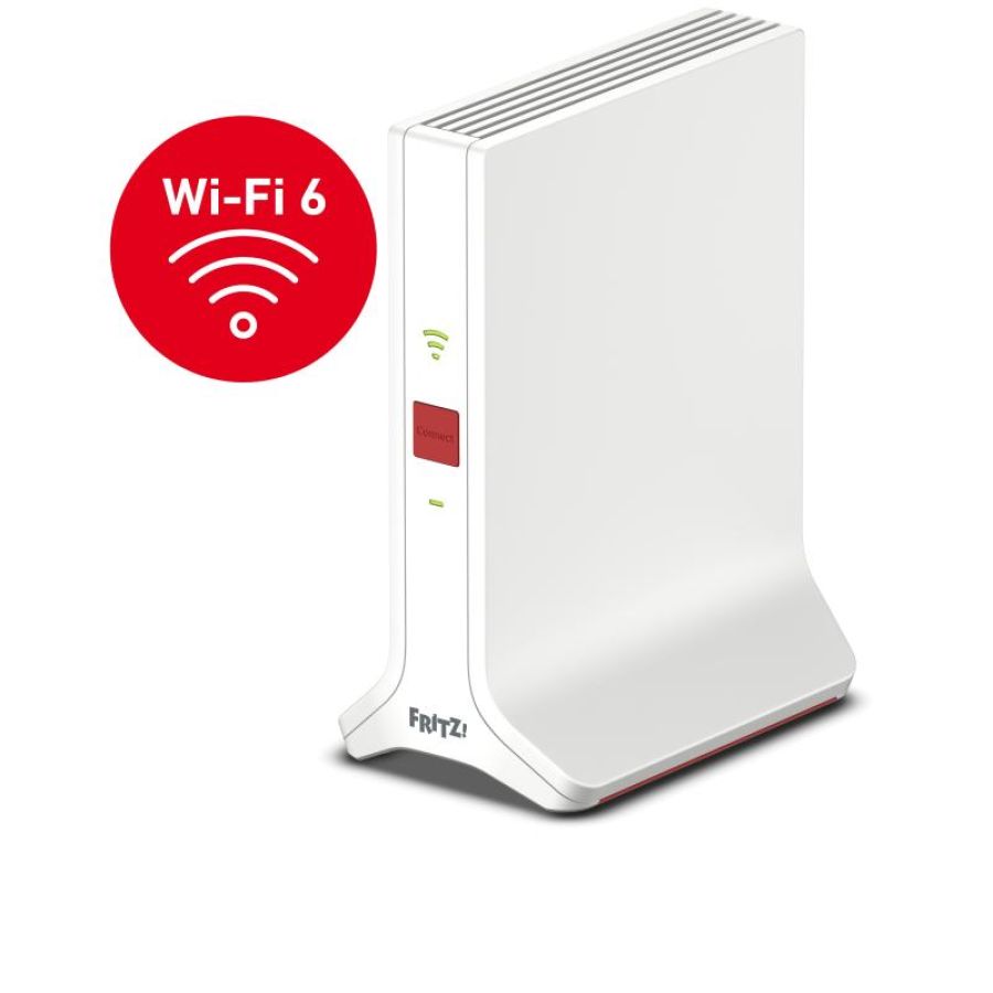 Avm fritz! repeater 3000 ax international wi-fi 6 tri band veloce fino a 4.200 mbit/s mesh access point 2x gigabit lan bianco
