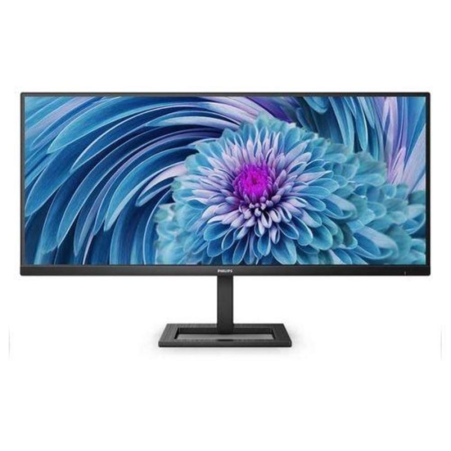 Philips 346e2lae monitor gaming 34`` uwqhd flat, 21:9 con usb-c, 3440*1440, amd fresync, 100hz, 1ms, 300cd-m2, display port, hdmi 2.0, hub usb, speakers integrati, multiview, ergonomico