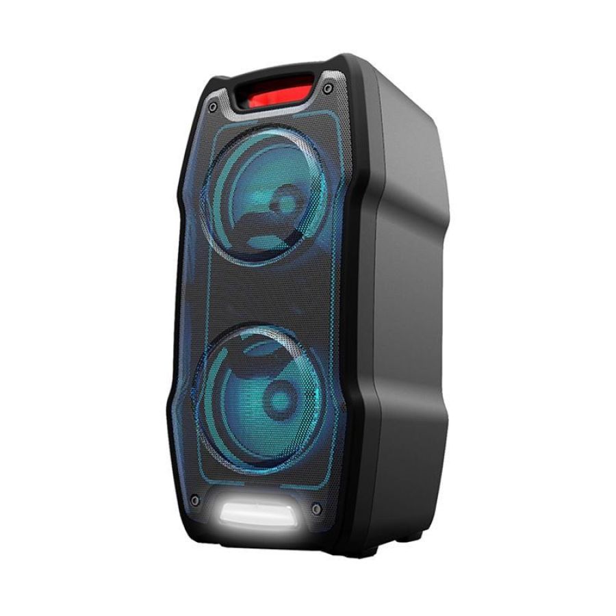 Sharp altoparlante bluetooth 5.0 180 w canali 2.0 1 x jack 3.5 mm led super bass mp3 wav flac nero