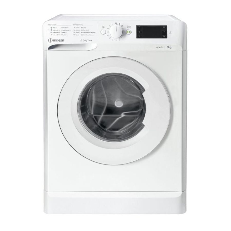 Indesit mtwse 61251 w it lavatrice caricamento frontale slim classe energetica f capacita di carico 6kg centrifuga 1200 giri