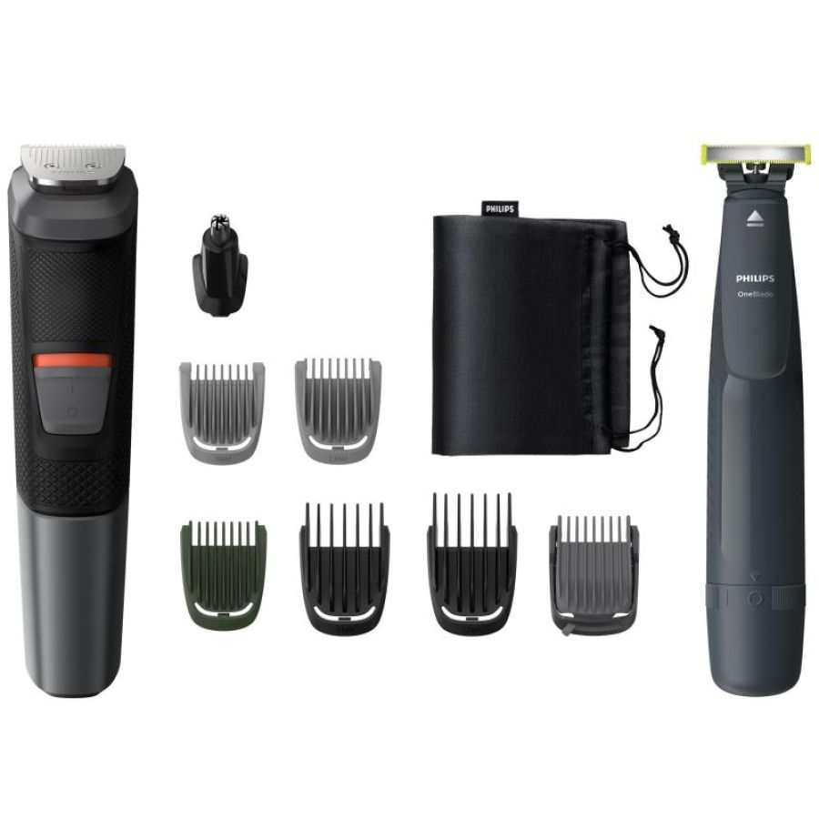 Philips multigroom series 5000 10 in 1 con 9 accessori