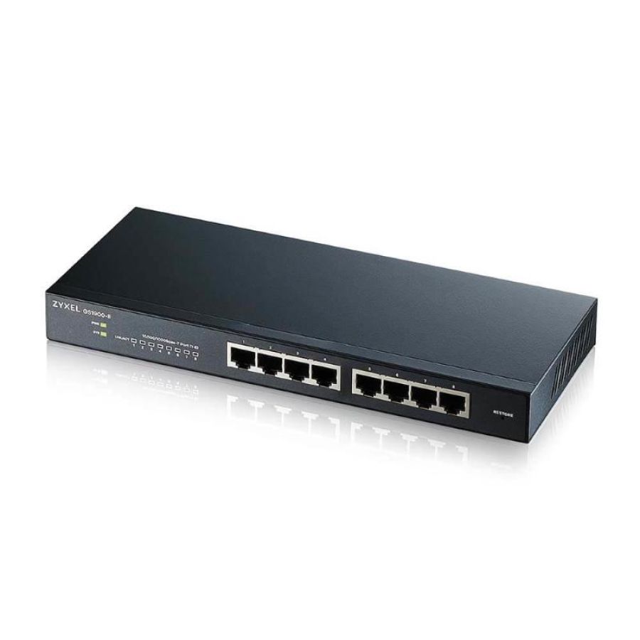 Zyxel gs1900-8 switch gestito l2 gigabit ethernet 10-100-1000 nero