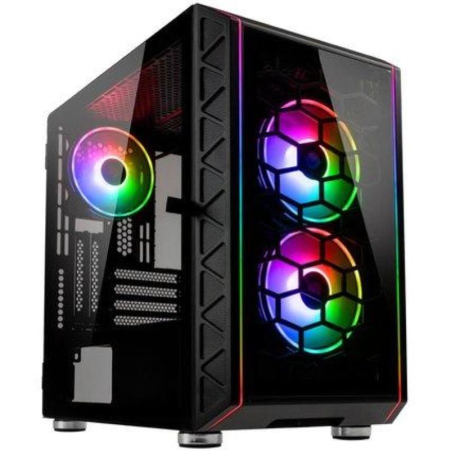 Kolink citadel glass se argb micro-atx case vetro temperato illuminazione led rgb nero