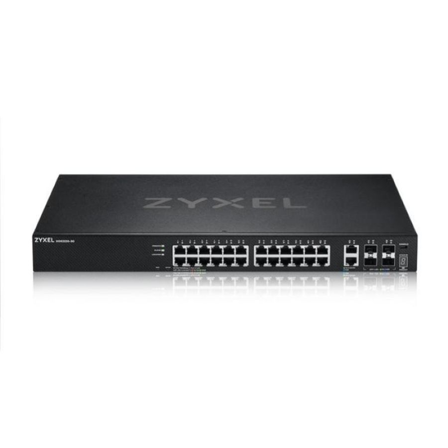 Zyxel xgs2220-30-eu0101f switch managed layer 3 lite stackable 24 porte gigabit + 2 porte 10gbe multigigabit + 4 porte 10 gigabit sfp+