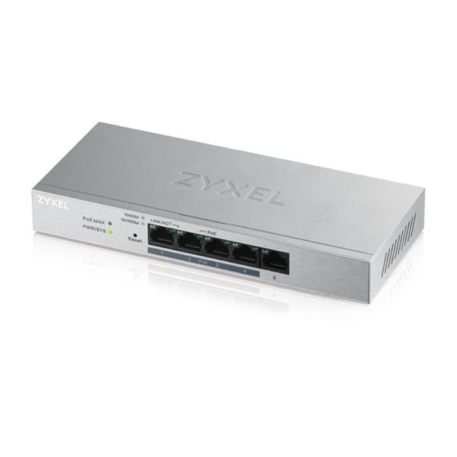 Zyxel gs1200-5hp-eu0101f network switches 5 port gb poe+ web smart in managed