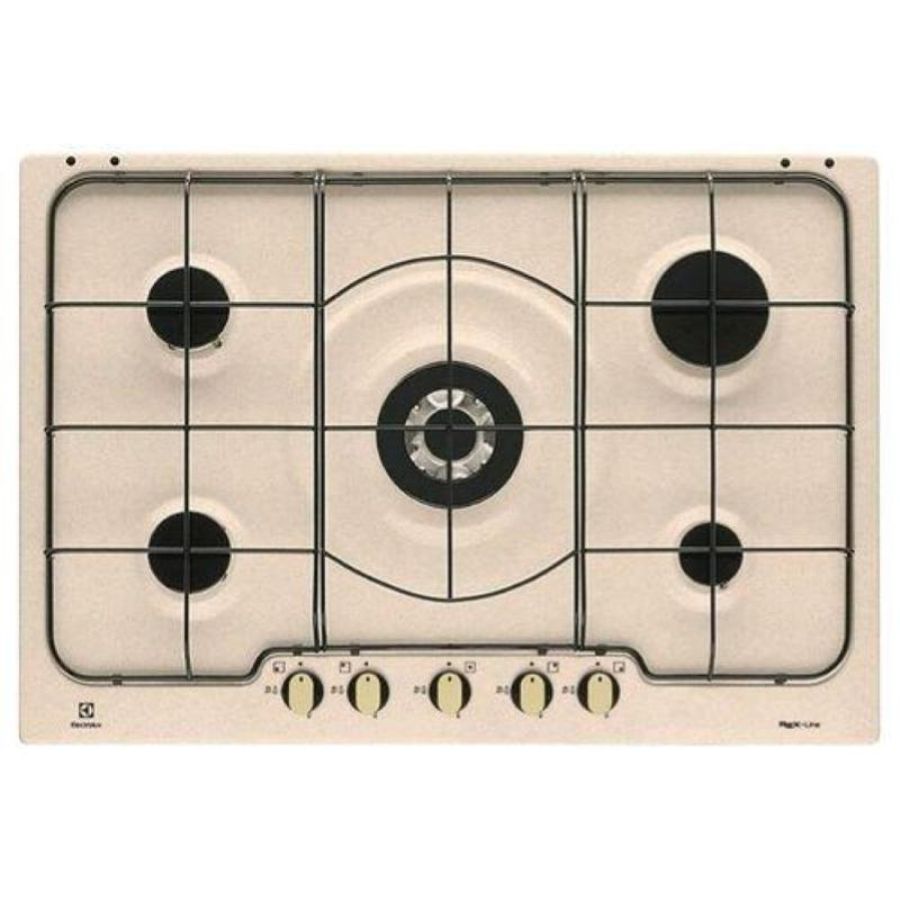 Electrolux rgg7253oon piano cottura a gas 5 fuochi 75 cm colore sabbia
