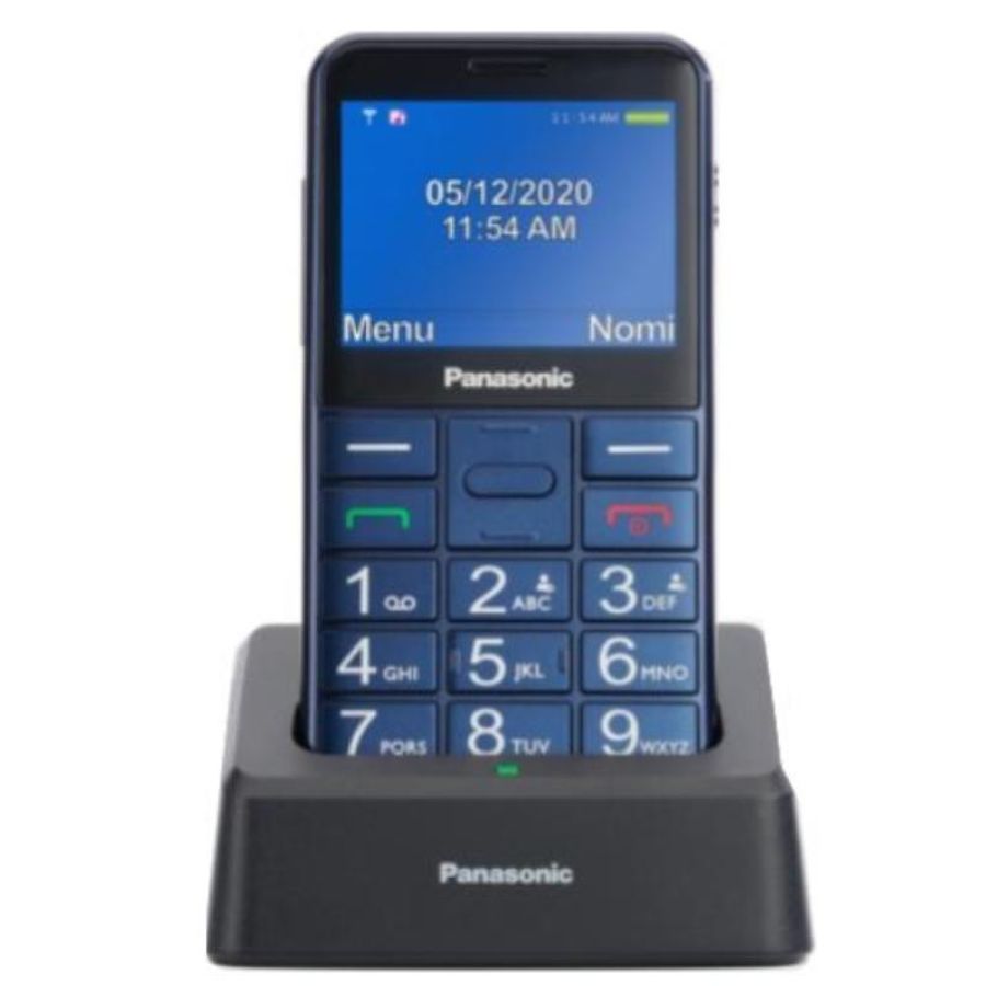 Panasonic kx-tu155 easy phone 2.4 bluetooth tasti grandi tasto sos torcia led blue