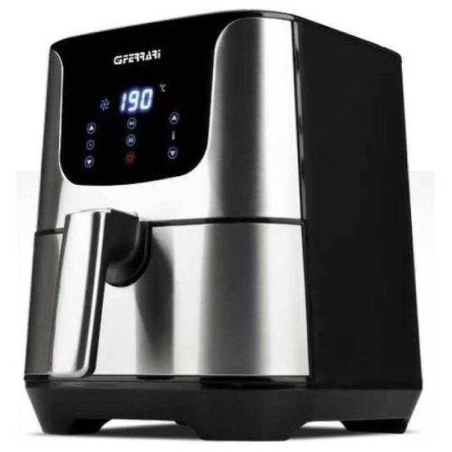 G3 ferrari g10125 friggisano - friggitrice ad aria 3,5 l, 1500 w, 8 programmi preimpostati, display digitale, tecnologia di circolazione dell`aria calda, argento