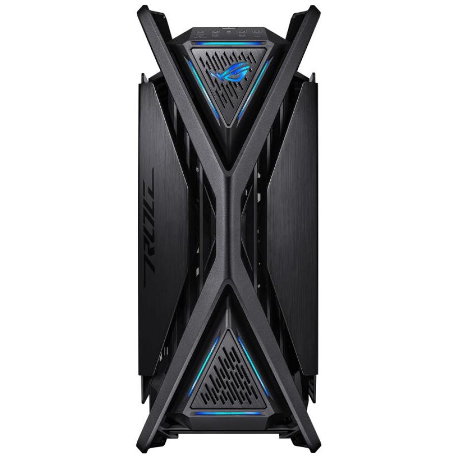 Asus rog hyperion gr701 case gaming full tower e-atx atx micro-atx mini-itx pannelli laterali in vetro temperato illuminazione rgb 4xusb-a 3.2 2xusb-c 4xventole 140mm nero