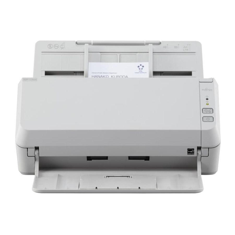 Fujitsu sp-1130n scanner documenti 600x600 dpi fino a 30 ppm mono / fino a 30 ppm colore adf alimentatore automatico documenti 50 fogli gigabit lan usb 3.2 gen 1x1 grigio