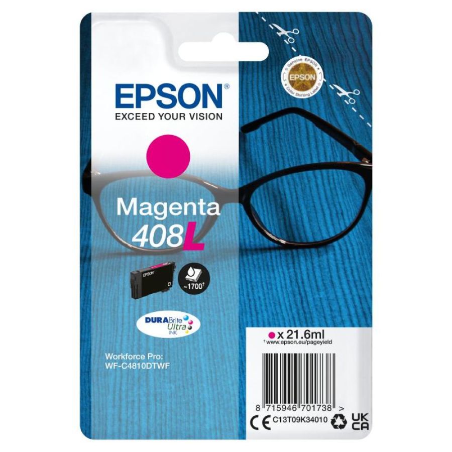 Epson singlepack magenta 408l durabrite ultra ink