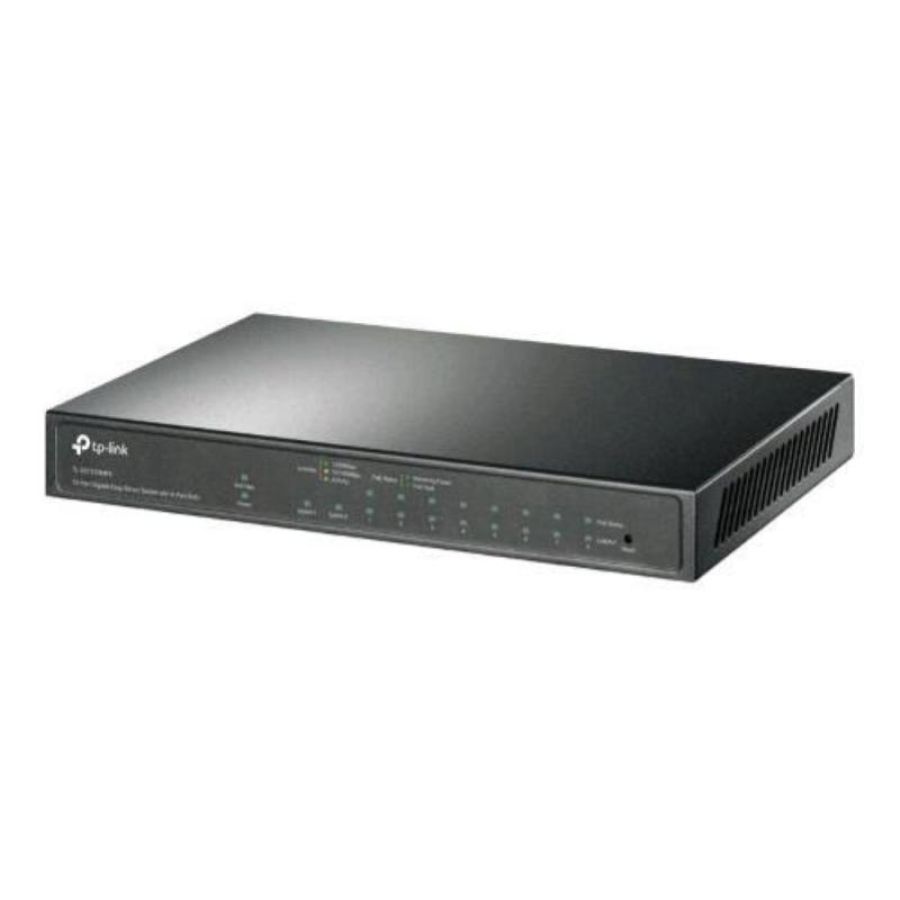 Tp-link switch 10 porte gestito l2 8 x 10/100/1000 (poe+) + 1 x 10/100/1000 + 1 x combo gigabit sfp/rj-45 poe+ (123 w)
