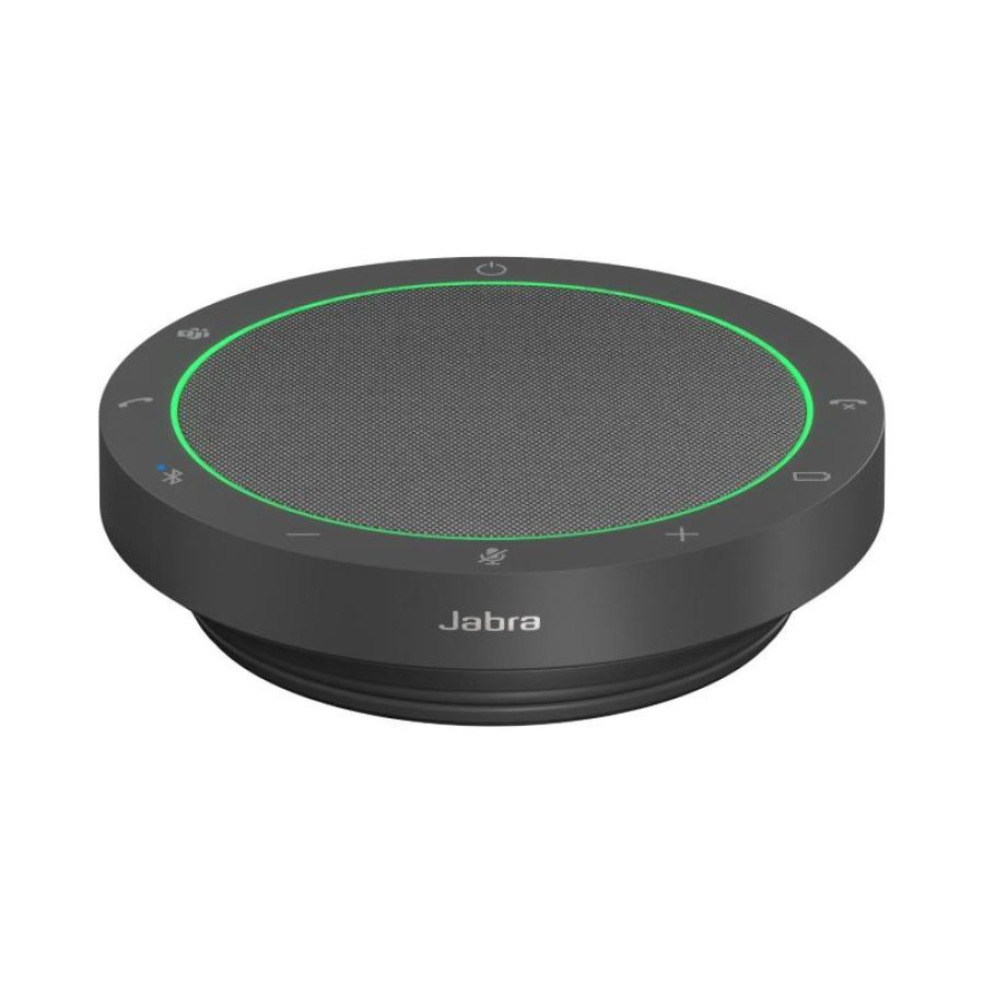 Jabra speak2 55 ms vivavoce a mani libere bluetooth 5.1 senza fili, cablato usb-c, usb-a certificato per i team microsoft, microsoft swift pair certified grigio scuro