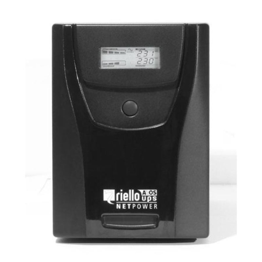 Riello npw 2000 ups 1.200w 2.000va durata a pieno carico in blackout 9min colore nero