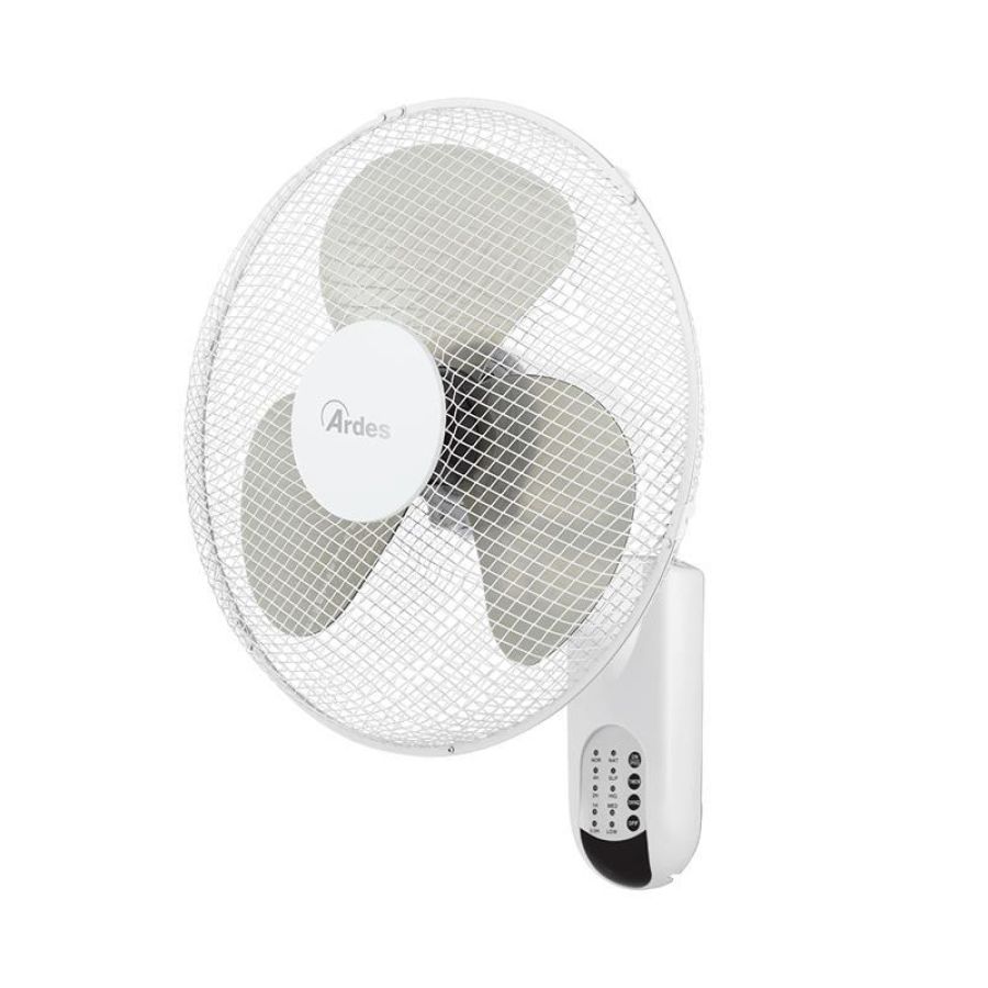 Ardes ar5w40rw ventilatore da parete 40cm oscillazione automatica 3 velocita` telecomando e timer 50w