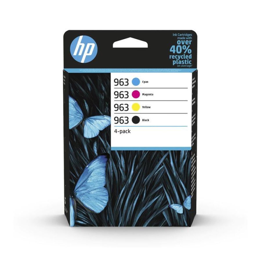 Hp 963 cartuccia originale d`inchiostro confezione da 4 nero-giallo-ciano-magenta