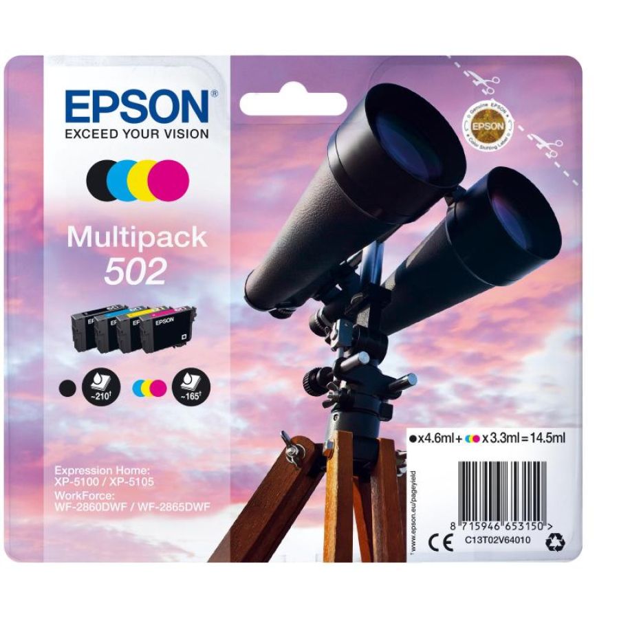 Epson 502 binocolo multipack nero e colori