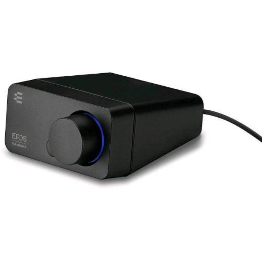 Epos sennheiser gsx 300 - scheda audio esterna per pc - scheda audio stereo e surround 7.1 ad alta risoluzione - manopola del volume led, pulsante smart personalizzabile nero