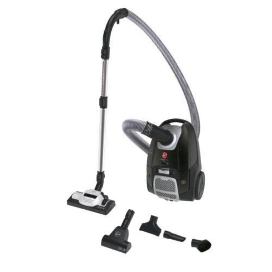 Hoover h-energy 520pet aspirapolvere a traino 700w con sacchetto filto hepa capacita` 3.5 lt con accessori nero