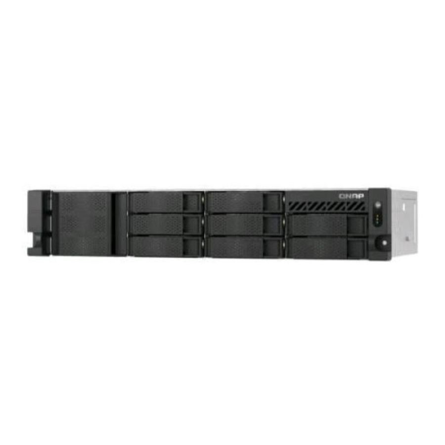 Qnap ts-855eu-rp-8g nas chassis rach atom c5125 2.8ghz ram 8gb 8 bay hdd/ssd 2.5/3.5 grigio