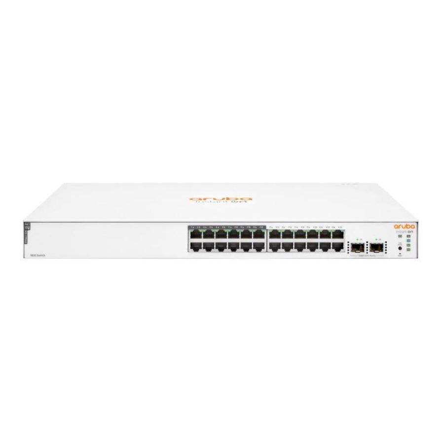 Hp enterprise aruba instant on 1830 24g 12p class4 poe 2sfp 195w gestito l2 gigabit ethernet 10-100-1000 supporto power over ethernet 1u
