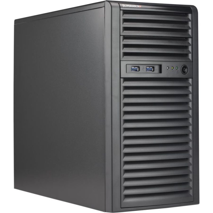 Supermicro cse-731i-404b, mini tower, server, nero, micro atx, hdd, rete, potenza, sistema, kensington