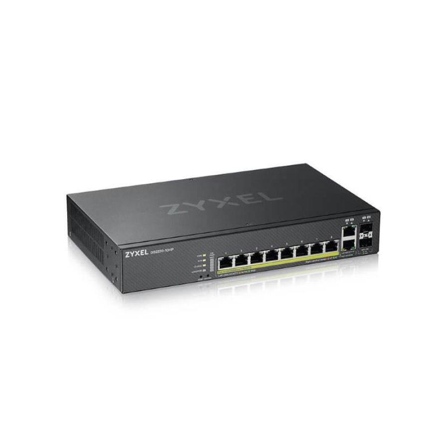 Zyxel gs2220-10hp-eu0101f switch di rete gestito l2 gigabit ethernet 10-100-1000 supporto power over ethernet nero