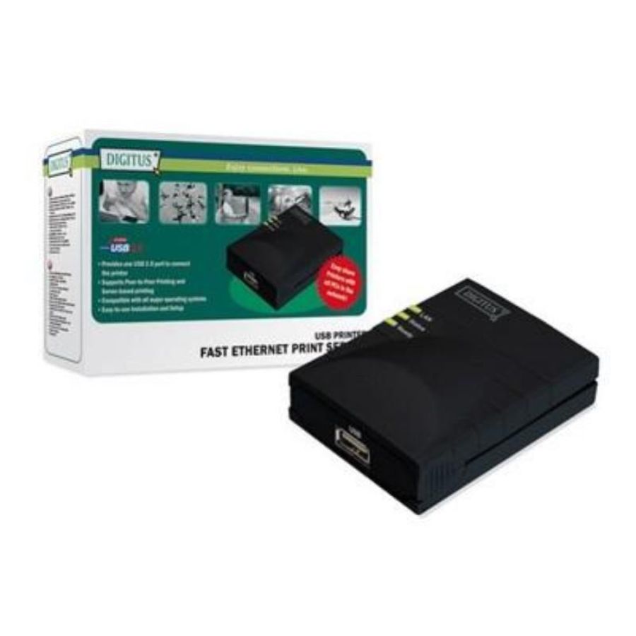 Digitus dn-13003-2 server di stampa lan ethernet bianco