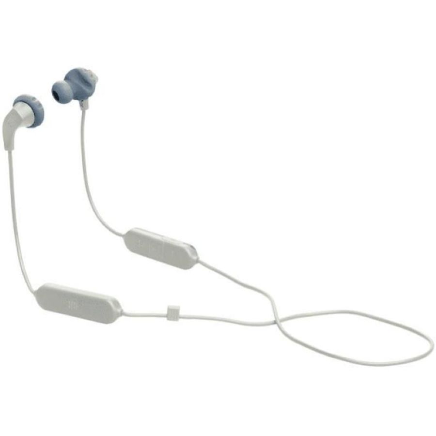 Jbl endurance run 2 auricolari wireless in-ear cuffie magnetiche a prova di sudore per attivita` sportiva tecnologia fliphook waterproof ipx5 fino a 10 h di autonomia bianco