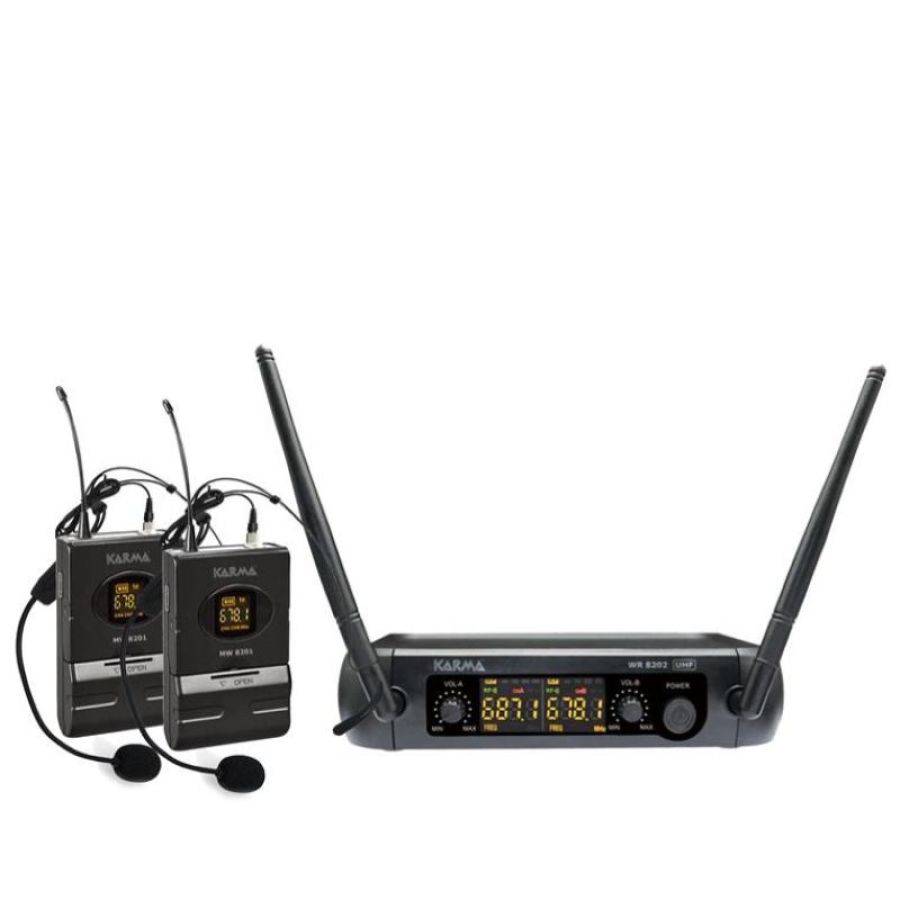 Karma kit microfono set-8202lav uhf