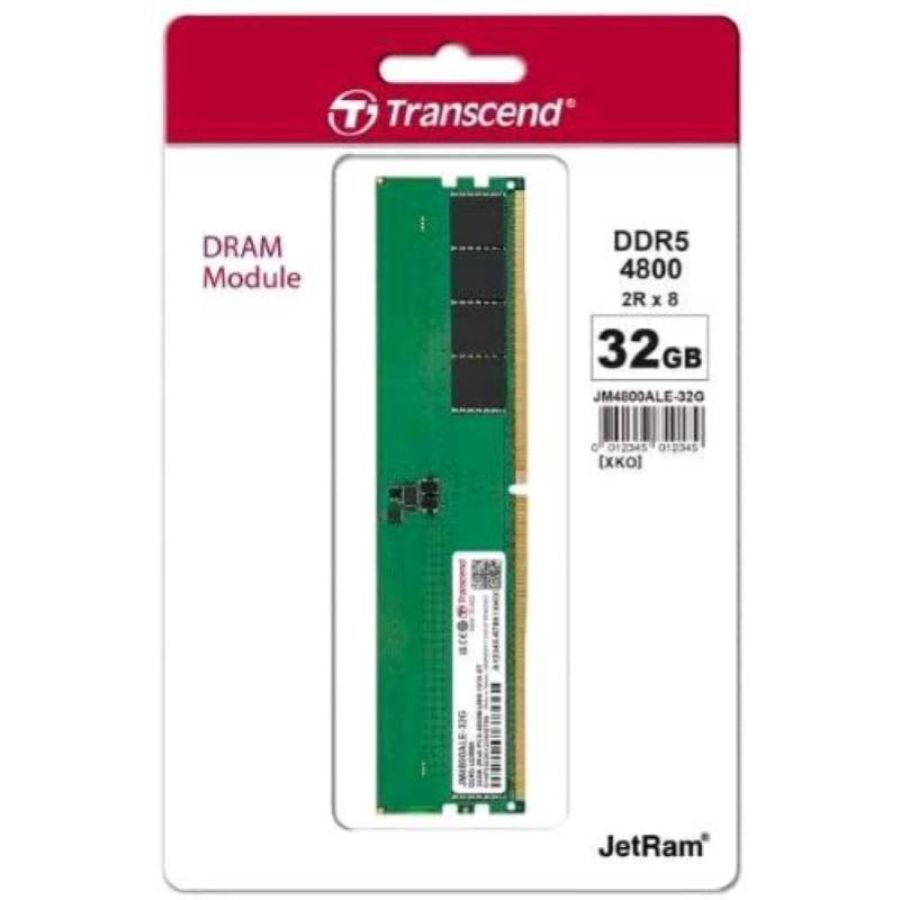 Transcend jm4800ale-32g 32gb memoria ram ddr5 4800 u-dimm 2rx8 2gx8