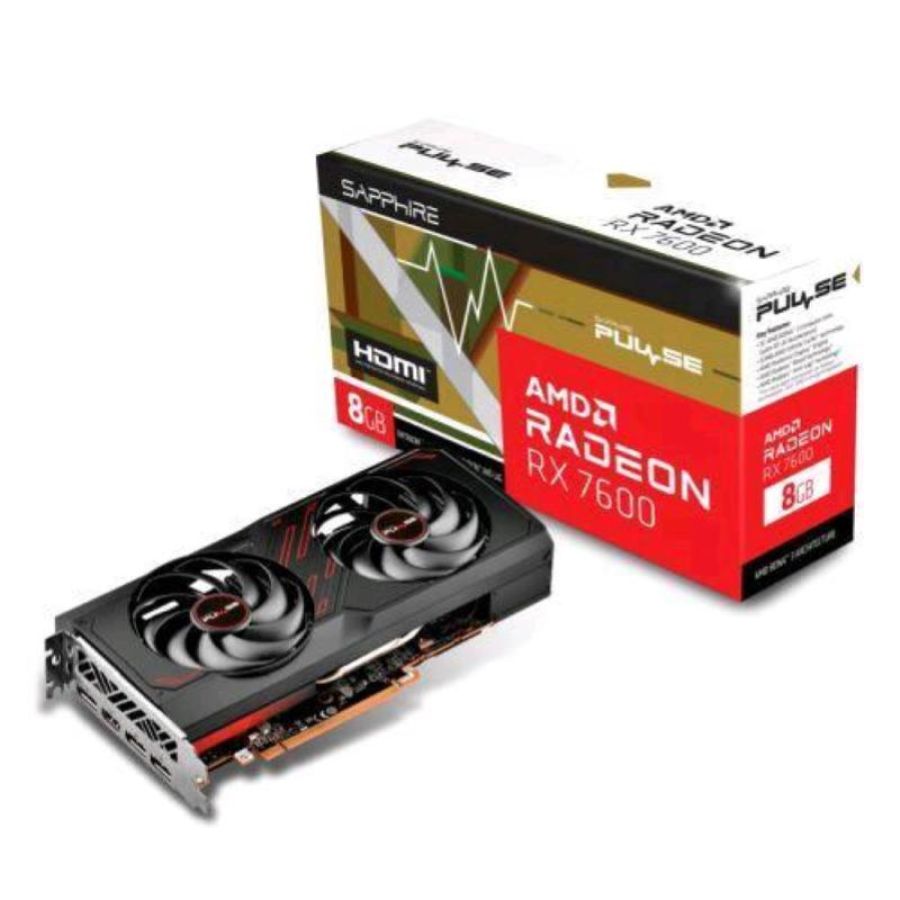 Sapphire pulse amd radeon rx 7600 gaming 8gb gddr6 dual fann pci express 4