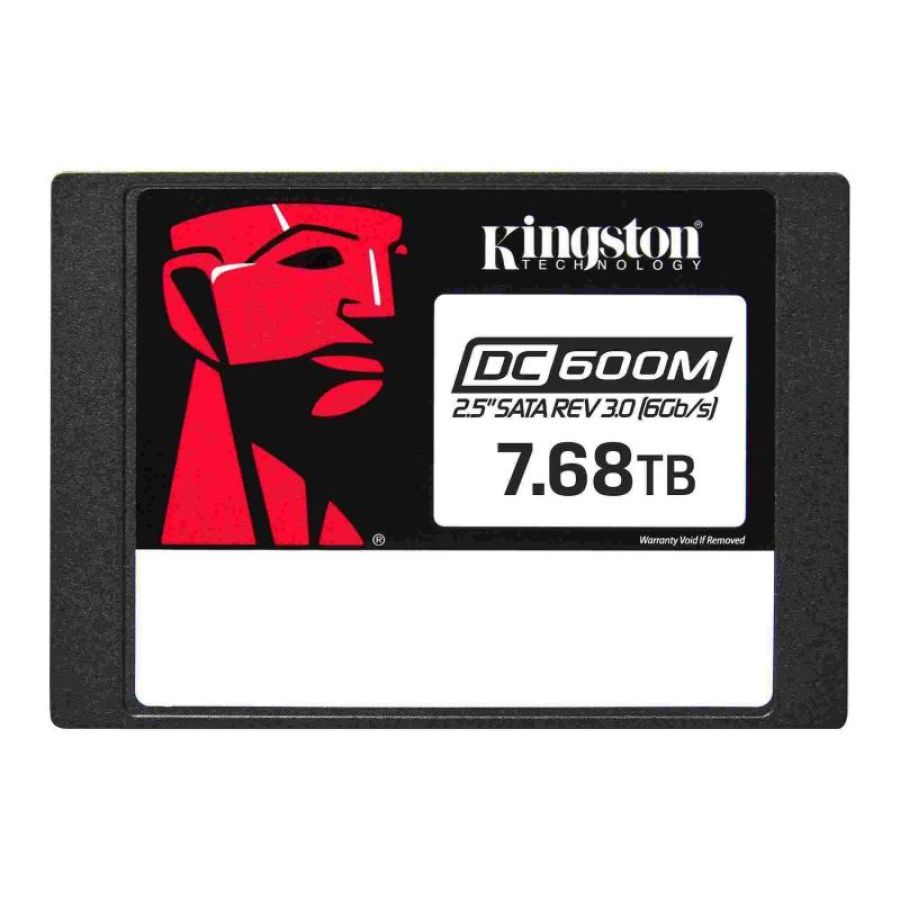 Kingston dc600m ssd mixed use crittografato 7.68tb interno 2.5`` sata 6gb-s 256 bit aes self-encrypting drive (sed)
