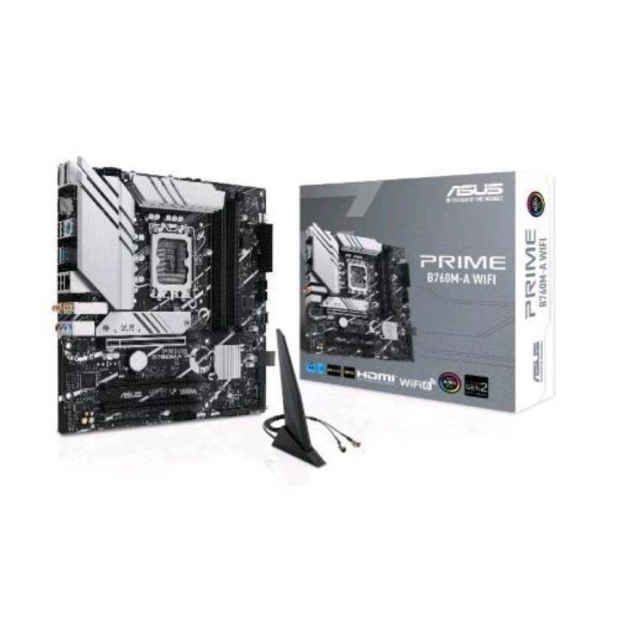 Asus b760m-a wifi scheda madre matx intel b760 lga 1700 ddr5 pcie 5.0 wifi 6e usb 3.2 gen 2 type-c con 2 slot m.2