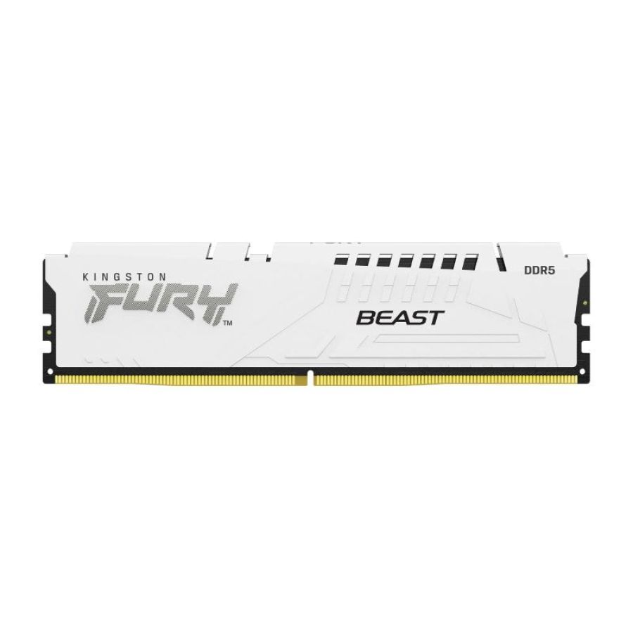 Kingston fury beast white expo memoria ram 32gb 6.000mhz tipologia dimm tecnologia ddr5 cas 36 white