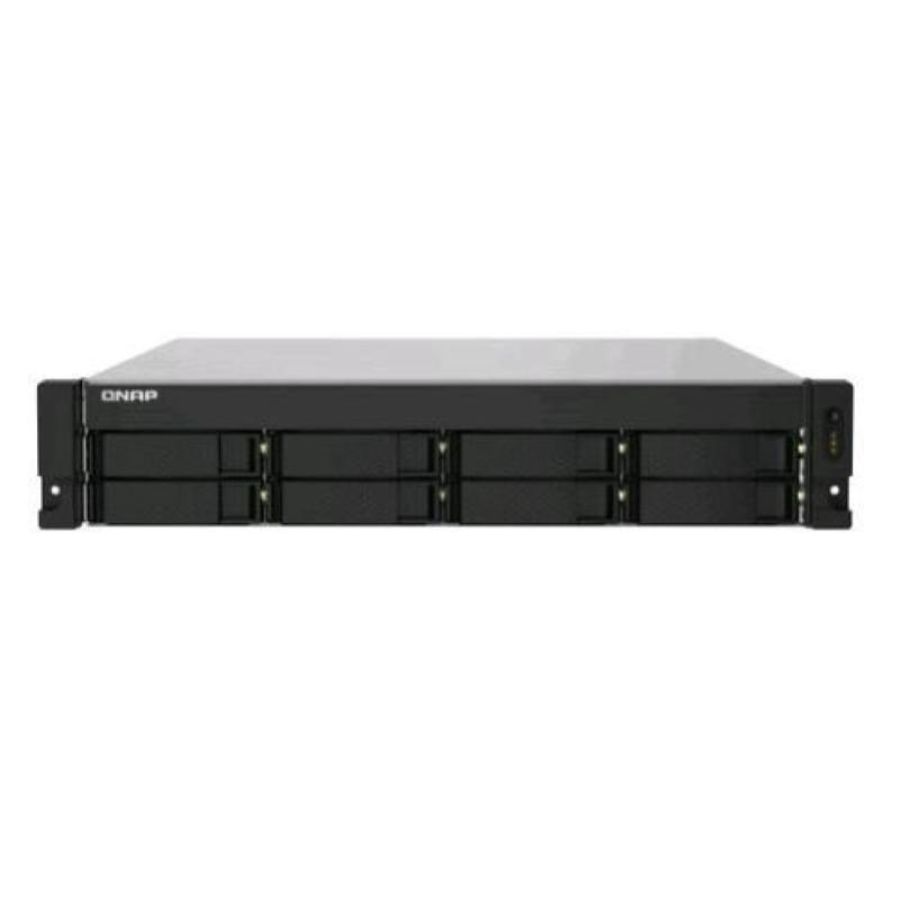 Qnap ts-832pxu nas chassis rack 2u annapurna labs al324 1.7ghz ram 4gb-8 bay hdd/ssd 2.5/3.5-2 slot sfp+ 2xrj-45 black
