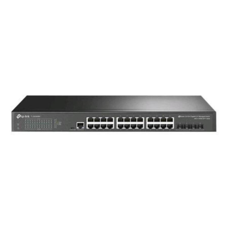 Tp-link tl-sg3428x jetstream switch 24 porte gestito l2- 24 x 10/100/1000 + 4 x 10 gigabit sfp+ montabile su rack