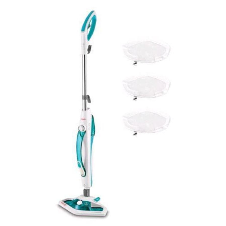 Polti pteu0282 vaporetto sv450_double scopa a vapore 2 in 1 capacita` 300 ml potenza 1500 w filtro anitcalcare bianco-verde