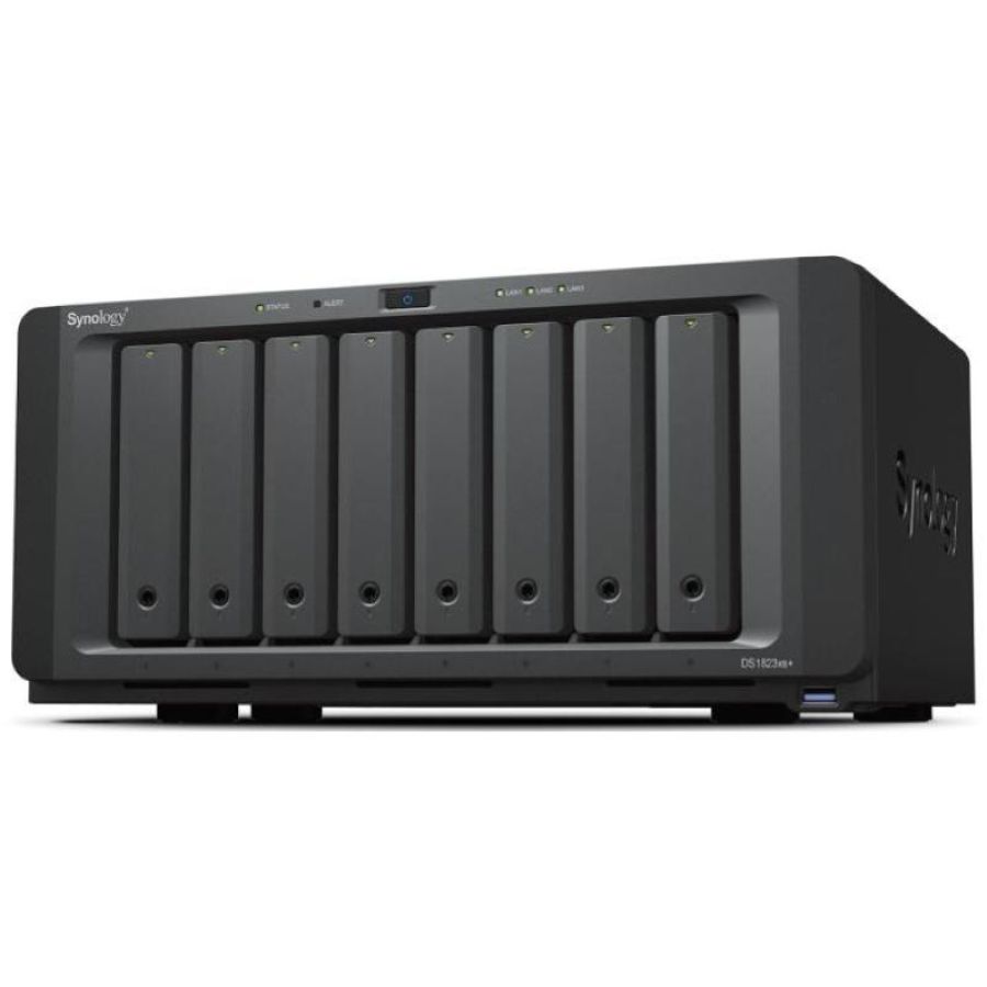 Synology ds1823xs+ nas 8 bay hdd/ssd 2.5/3.5 amd ryzen v1780b ram 8gb ethernet lan 10,100,1000,10000 mbit/s