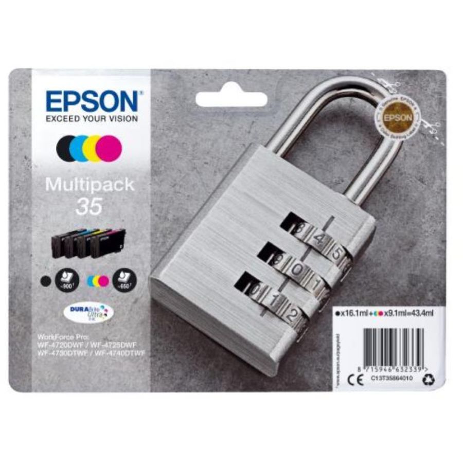 Epson multipack 35 cartucce ink ner + ciano + magenta + giallo