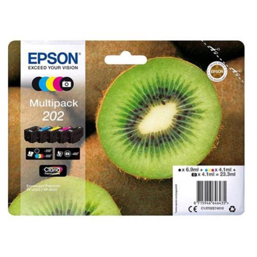 Epson multipack 202 cartucce ink-jet (bk, bk photo, c, m, y)