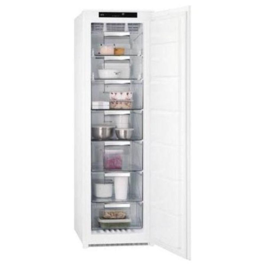 Aeg abe818f6ns - congelatore verticale da incasso 204 l, 177 cm, classe f, 39 db, no frost, frostmatic, allarme porta, bianco