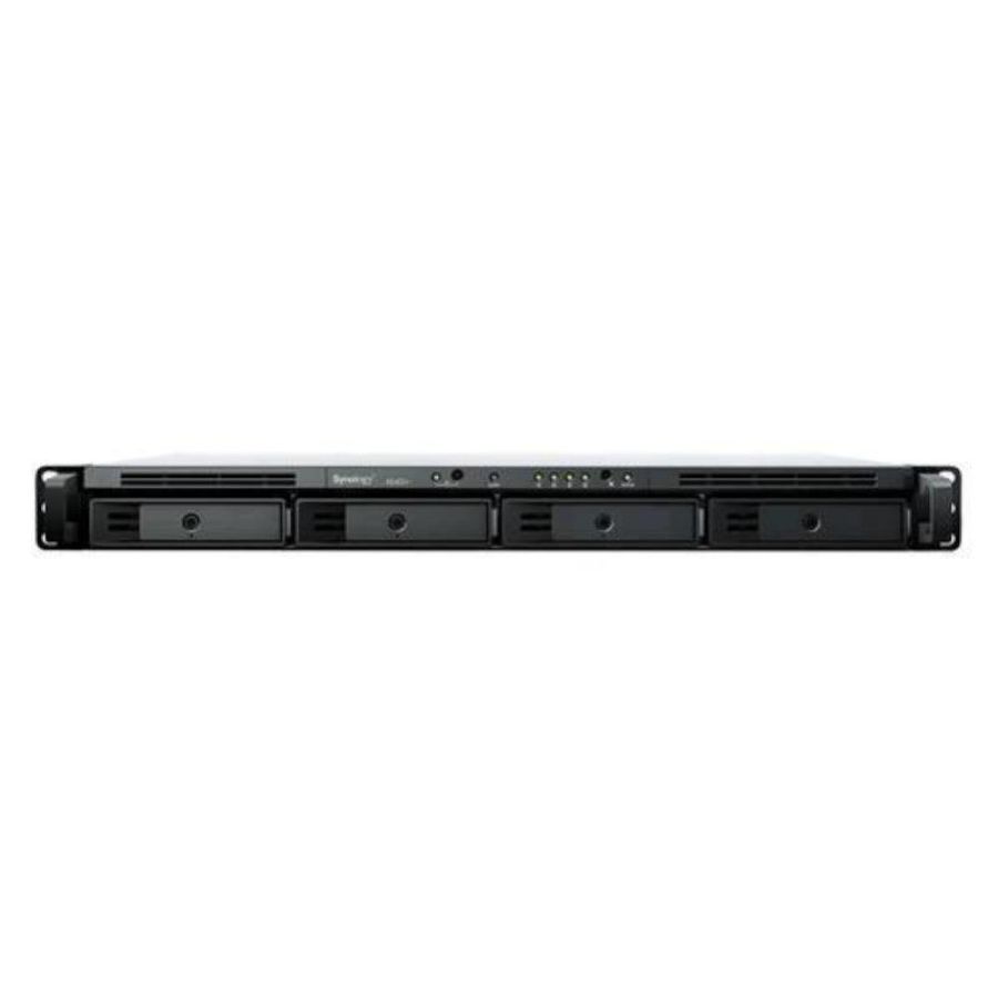 Synology rackstation rs422+ nas chassis rack 1u amd ryzen r1600 2.6ghz ram 2gb-4 bay hdd/ssd 2.5/3.5-2 porte rj-45 black