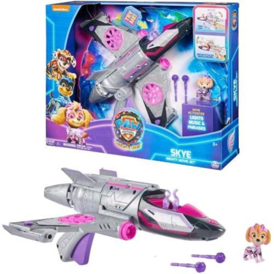 Spin master paw patrol mighty jet di skye con luci e suoni e ali che ruotano