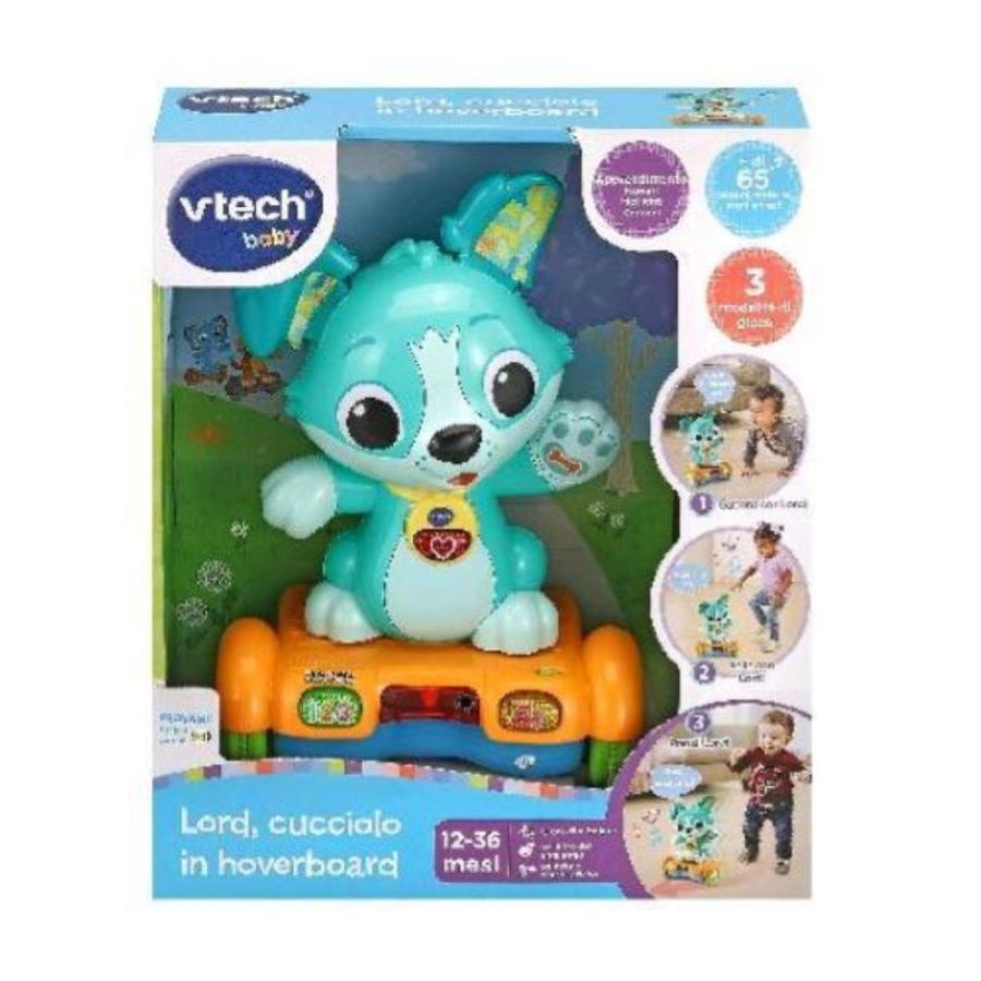 V-tech lord cucciolo in hoverboard cagnolino giocattolo che cammina con sensori di movimento canzoni e melodie
