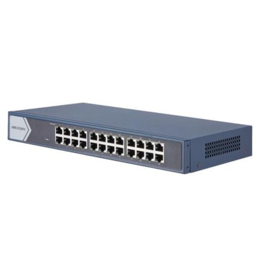 Hikvision digital technology ds-3e0524-e switch di rete non gestito l2 gigabit ethernet 10-100-1000 1u nero-blu