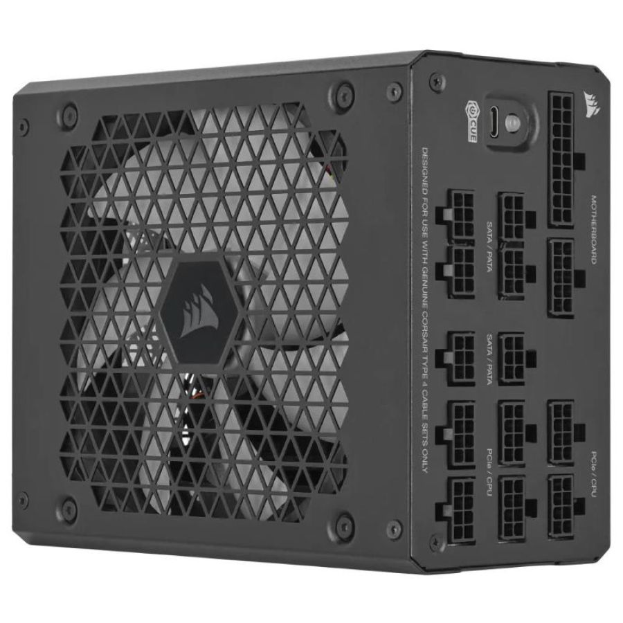 Corsair hx1000i alimentatore atx 1.000w 240v certificazione 80 platinum cavi modulari schermati black