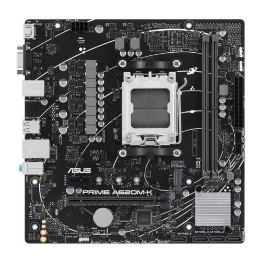 Asus prime a620m-k amd a620 socket am5 micro atx
