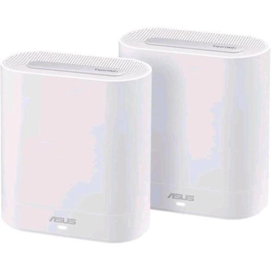 Asus ebm68 expert wifi sistema tri-band wifi 6 mesh, business, supporta fino a 5 ssids, guest portal, 2.5 gbps, sicurezza network enterprise, expertwifi app, bianco, conf 2 pz.